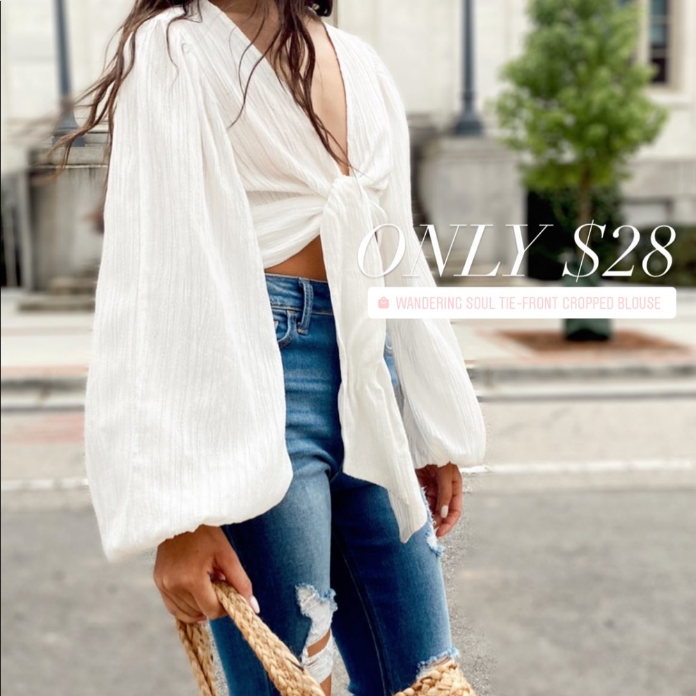 DressUp Balloon Sleeve Crop Top